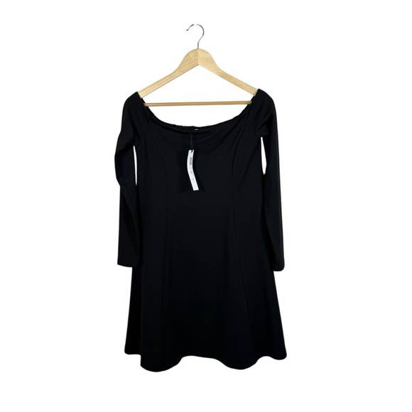 NWT Susana Monaco Off The Shoulder Skater Dress in Black Size M - Picture 5 of 12